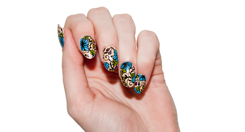 Botanical - Nail Wrap - Scratch - 2