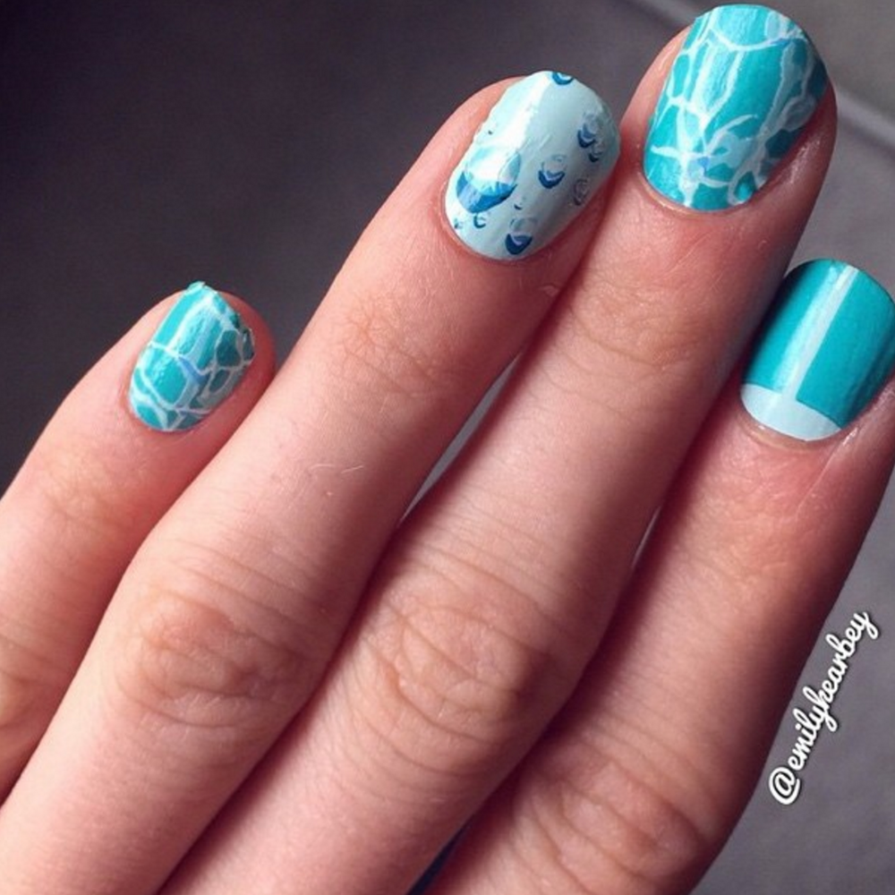 April Showers - nail wraps - Scratch - 5
