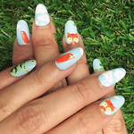 Fiery Foxes - nail wraps - Scratch - 4