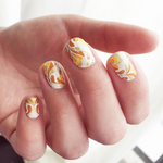 Golden Grooves - nail wraps - Scratch - 4
