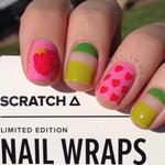 Strawberry Fields - nail wraps - Scratch - 7