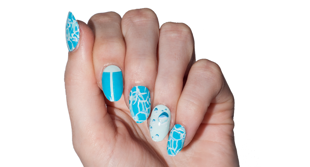 April Showers - nail wraps - Scratch - 2
