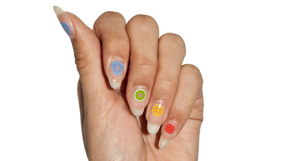 Chakras - nail wraps - Scratch - 2