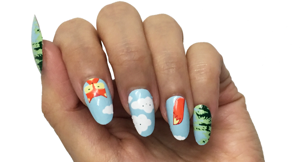 Fiery Foxes - nail wraps - Scratch - 2