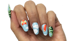 Fiery Foxes - nail wraps - Scratch - 3